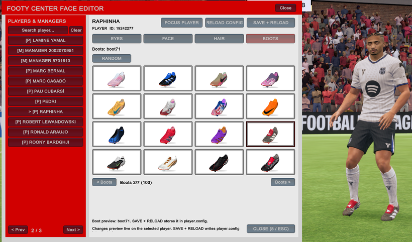 Footy Face & Boots Server 1.4